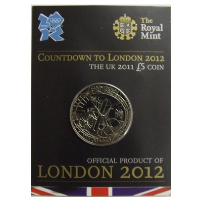 2011 BU £5 Coin (Presentation Card) - Countdown to London 2012